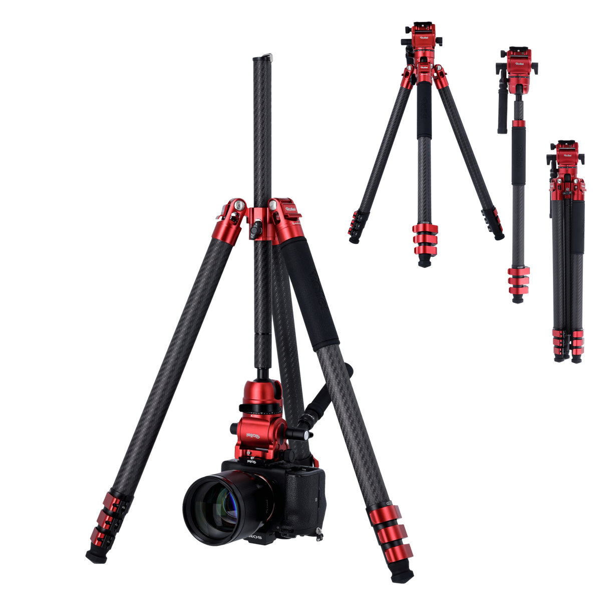 B-stock:easy traveler xl carbon video tripod gray