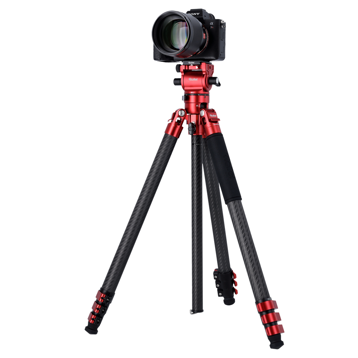 B-stock:easy traveler xl carbon video tripod red