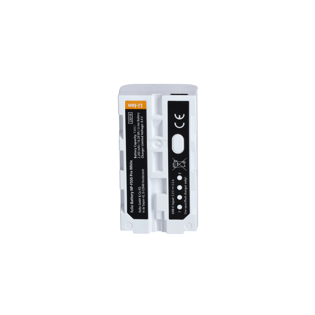 Bundle | 2x battery | Type Sony NP-F 550 | 2,200 mAh | Prewhite