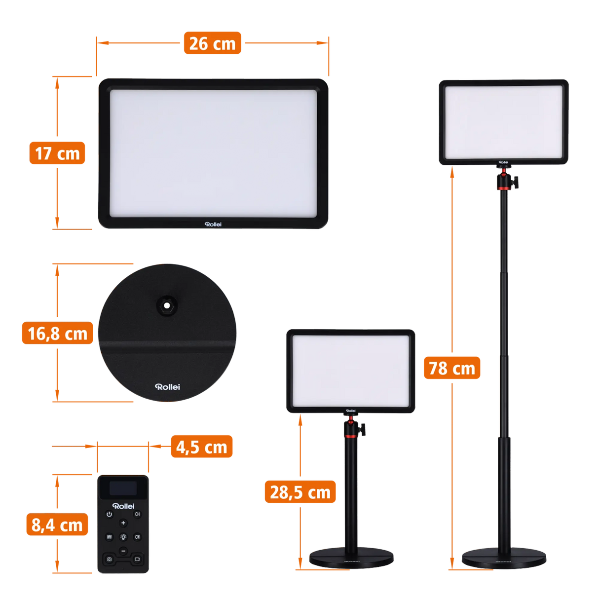 Rollei LED Licht LUMIS Key Light Pro - LED-Streaming-Licht